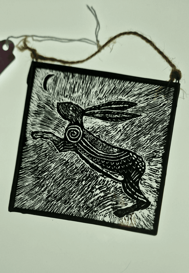 Leaping hare